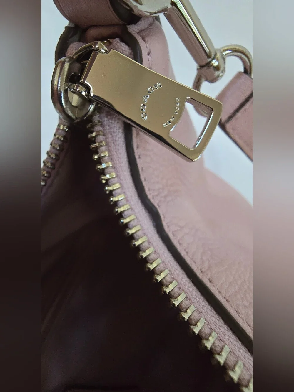 Coach Celeste Pink Ruby Pebbled Leather Convertible Hobo F36628